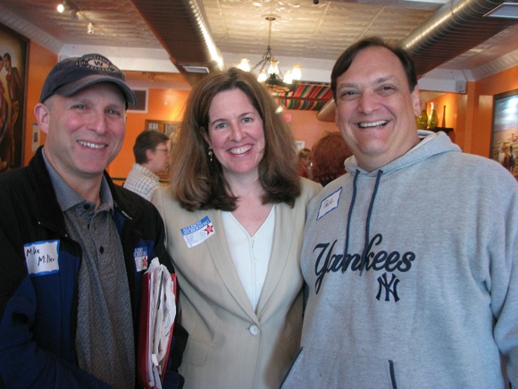 Supporters Mike Miller and Paul Friedman