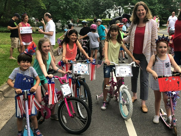 Allison with children